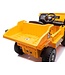 Work vehicle with box, 12 volt electric children's car, 4 engines, rubber tires and artificial leather seat!