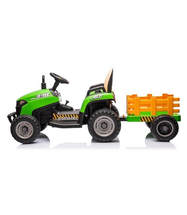 Tractor + trailer, 2 x 12 volt motors, electric children's tractor + trailer.