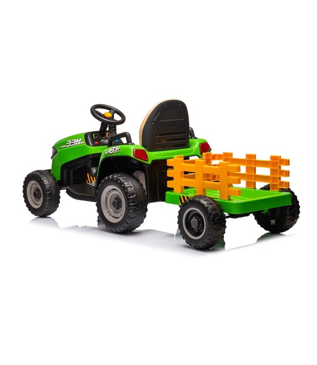 Tractor + trailer, 2 x 12 volt motors, electric children's tractor + trailer.