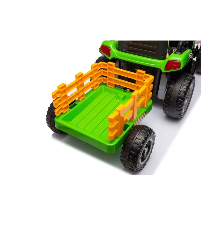 Traktor + Anhänger, 2 x 12-Volt-Motoren, elektrischer Kindertraktor + Anhänger.