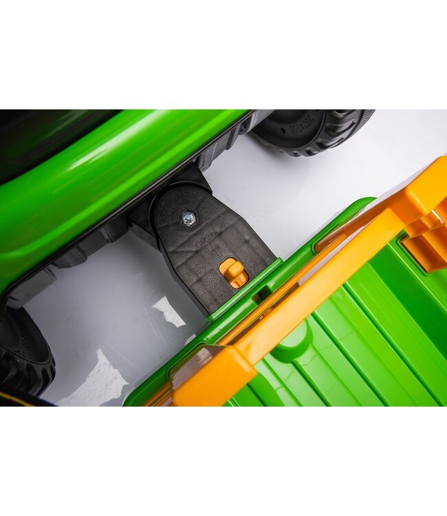 Traktor + Anhänger, 2 x 12-Volt-Motoren, elektrischer Kindertraktor + Anhänger.