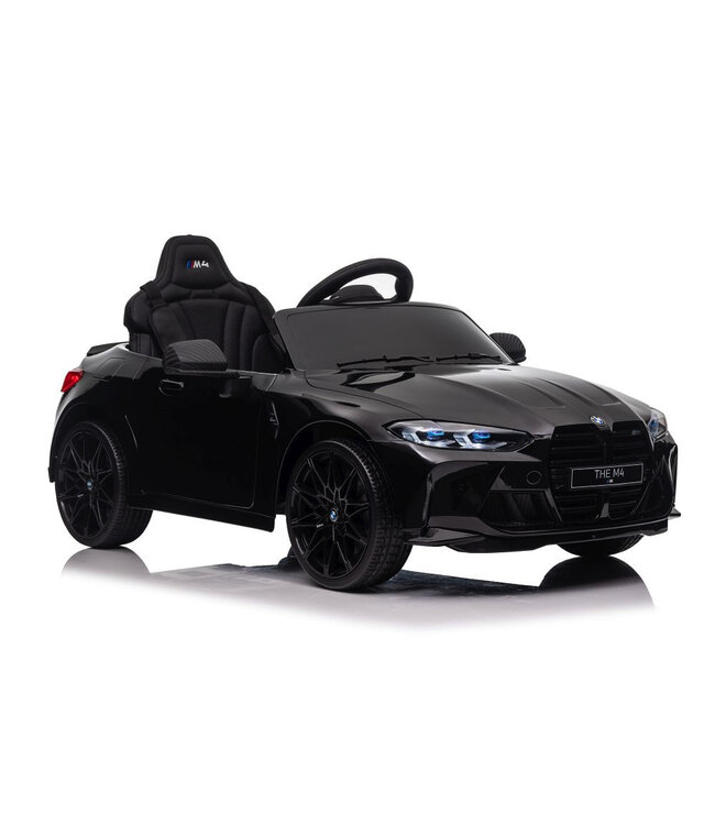 BMW M4, carro elétrico infantil de 12 volts, banco em pele, pneus de borracha, carro a bateria para crianças!