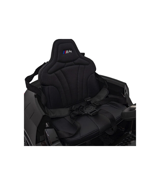 BMW M4, carro elétrico infantil de 12 volts, banco em pele, pneus de borracha, carro a bateria para crianças!