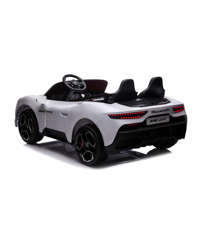 Coche infantil eléctrico Maserati MC20 2 plazas 24v, neumáticos de goma, asiento de piel.