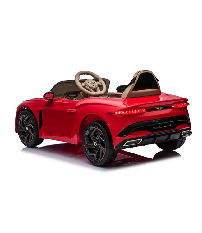 Bentley Bacalar, 12 volt elektrische kinderauto, leder zitje, rubberen banden en meer.