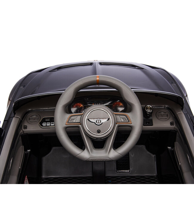 Bentley Bacalar, 12 volt elektrische kinderauto, leder zitje, rubberen banden en meer.