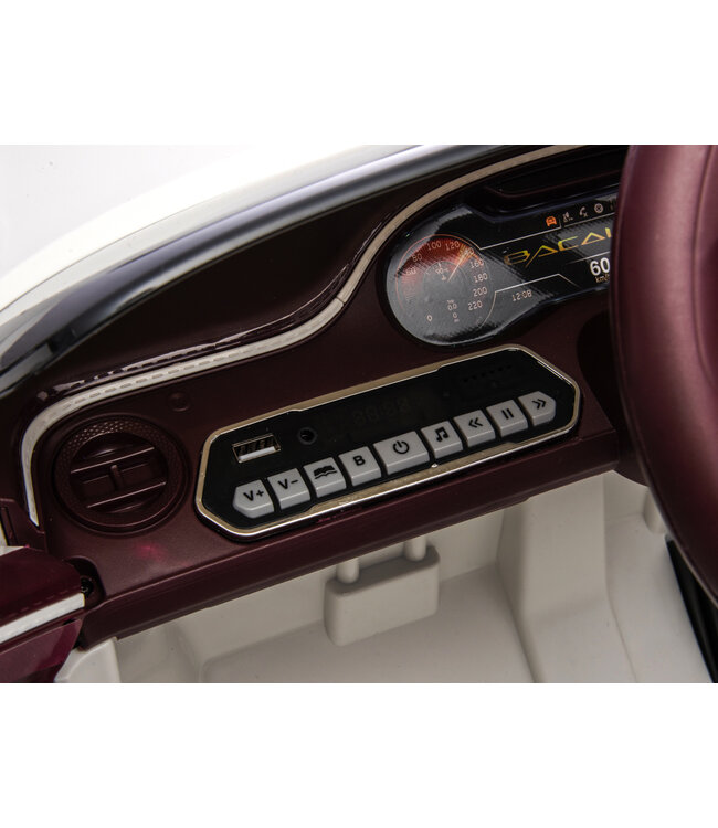 Bentley Bacalar, carro infantil elétrico de 12 volts, banco em pele, pneus de borracha e muito mais.