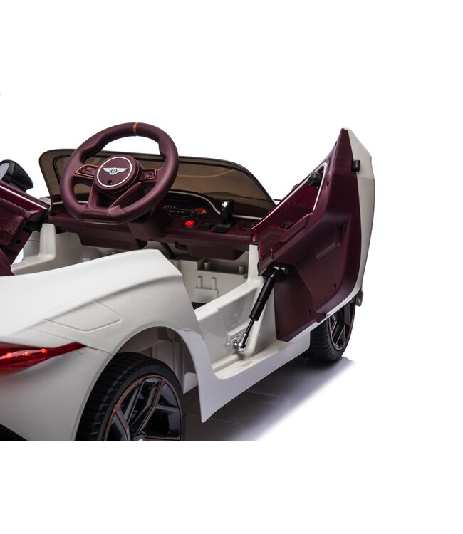Bentley Bacalar, voiture électrique pour enfants 12 volts, siège en cuir, pneus en caoutchouc et plus encore.