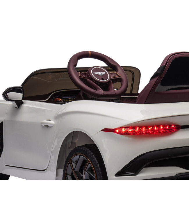 Bentley Bacalar, 12 volt elektrisk børnebil, lædersæde, gummidæk med mere.