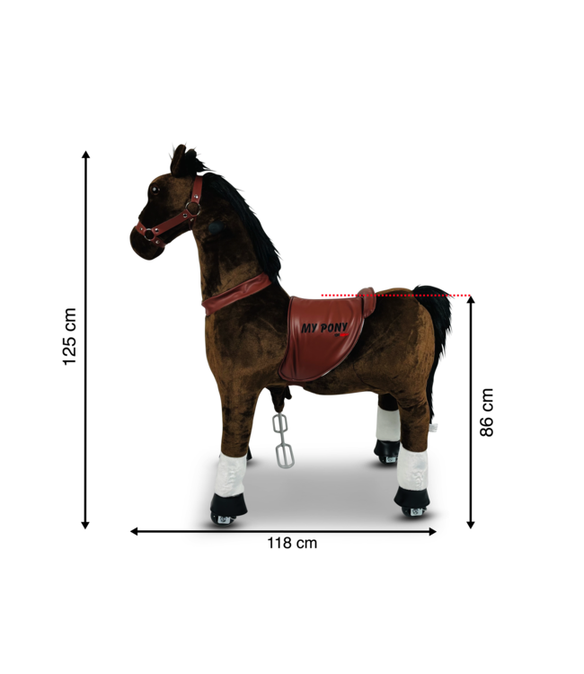 MY PONY, ridelegetøjshest fra ROLLZONE®, 3 - 6 år (MP2009-S)