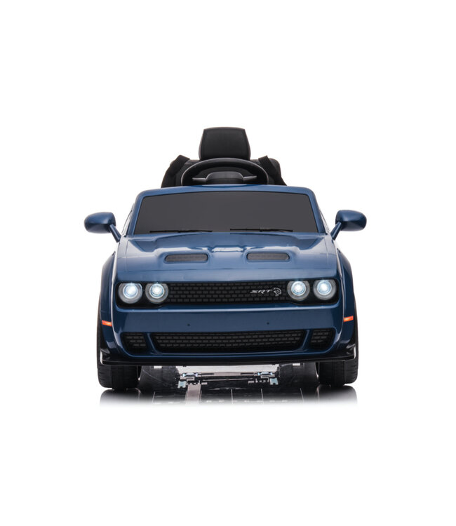Dodge Challenger SRT, 12 volt elektrische kinderauto, Leder zitje, Rubberen banden, Kinder Accu Auto!