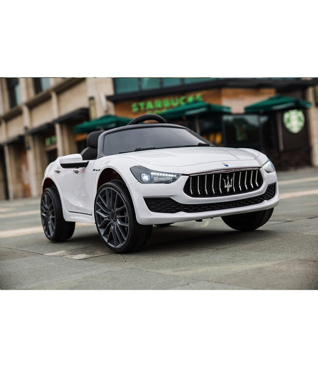 Maserati Ghibli, carro infantil elétrico 12v, pneus de borracha, banco em pele.