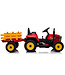 Trator vermelho, motores 2x 12 volts, trator elétrico para crianças.