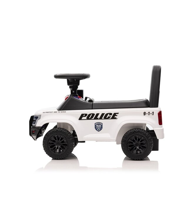 Politie loopauto met sirene lichten en een echte Walkie Talkie