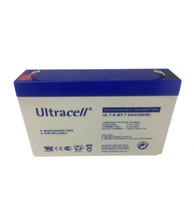 Ultracell Batteri 6 volt, 7Ah