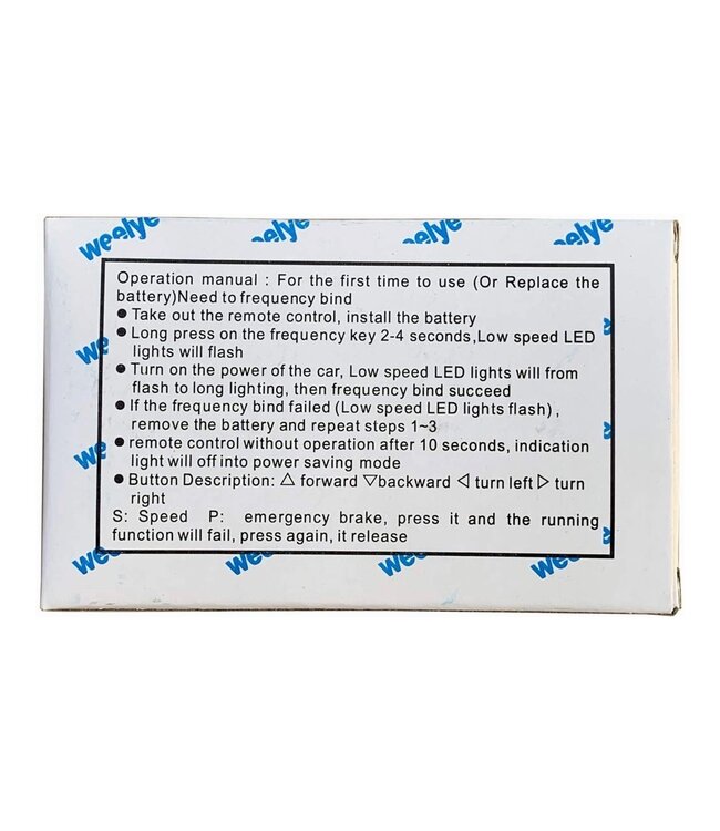 Comando à distância de 2,4 GHz para carros de criança elétricos (TX1 e TX10)