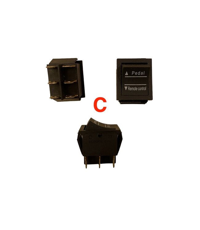 Switches and on/off buttons for electric children's cars, motorcycles and quads