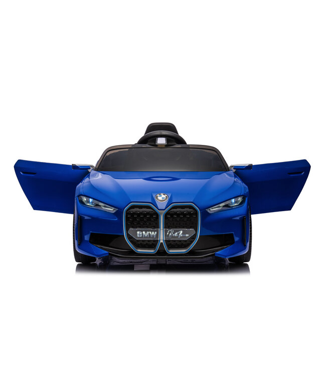 BMW i4, electric children's car, 12v, leather seat, music module and more!