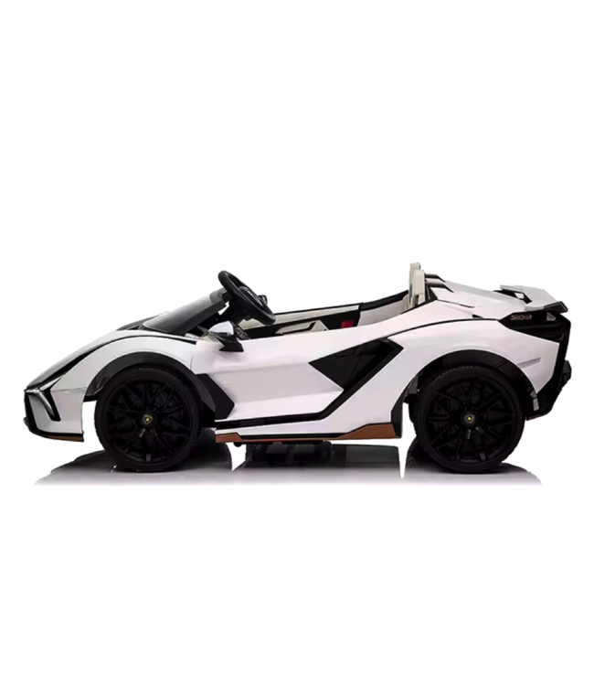 Lamborghini Sian, carro infantil elétrico de 24 volts com pneus de borracha, banco em pele e muito mais