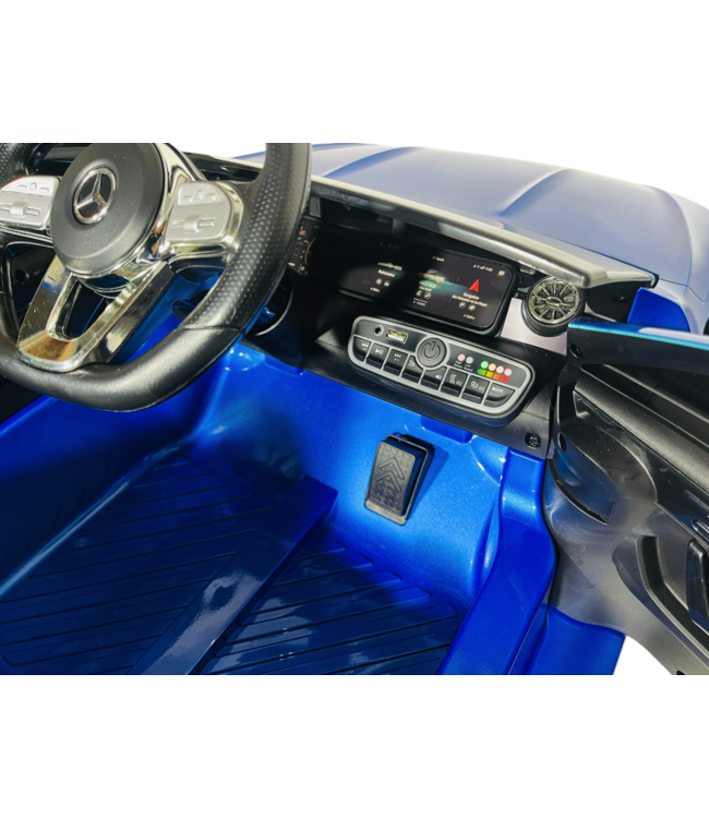 Mercedes CLA 45 S AMG Elektrische Kinderauto 12 volt elektrische kinderauto met rubberen banden, leder zitje en meer!