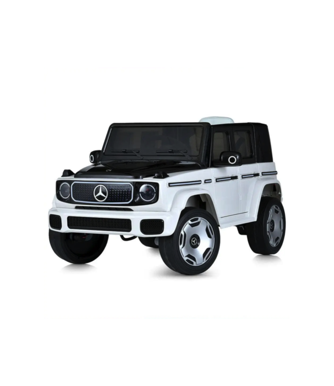 Mercedes Benz EQG, 12-Volt-Elektro-Kinderauto mit Gummireifen, Ledersitz und mehr!