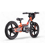 Bicicleta de equilíbrio elétrica de 24 volts com rodas de 16 polegadas, motor elétrico - laranja.