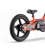 Bicicleta de equilíbrio elétrica de 24 volts com rodas de 16 polegadas, motor elétrico - laranja.