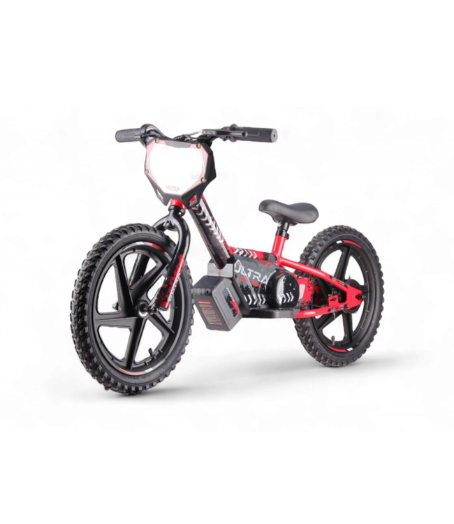 24 volt elektrisk balancecykel med 16 tommer hjul, elmotor - rød