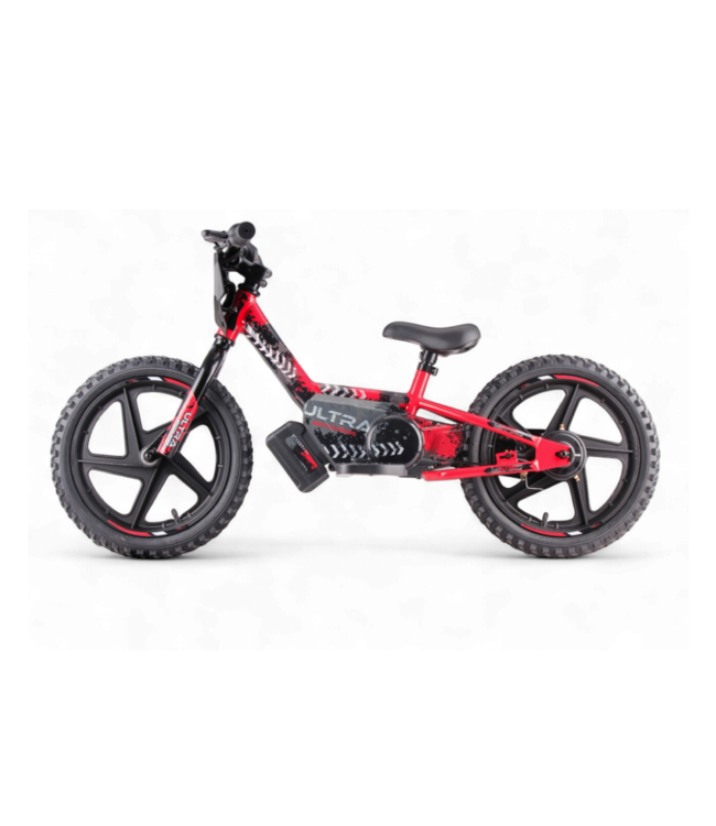 24 volt elektrisk balancecykel med 16 tommer hjul, elmotor - rød