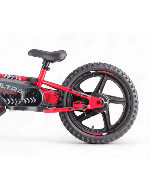 24 volt electric balance bike with 16 inch wheels, electric motor - red