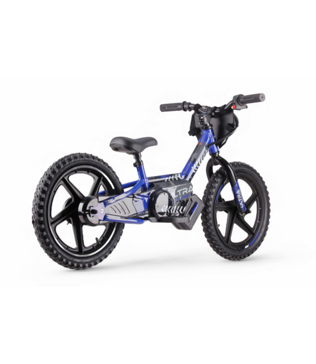 24 volt electric balance bike with 16 inch wheels, electric motor - blue