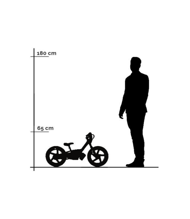 24 volt elektrisk balancecykel med 16 tommer hjul, elmotor - blå