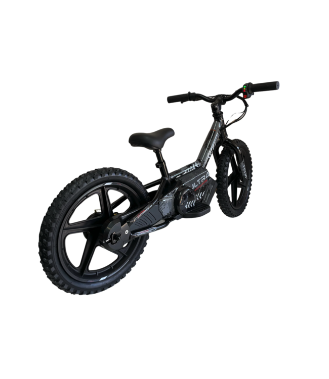 24 volt elektrisk balancecykel med 16 tommer hjul, elmotor - sort