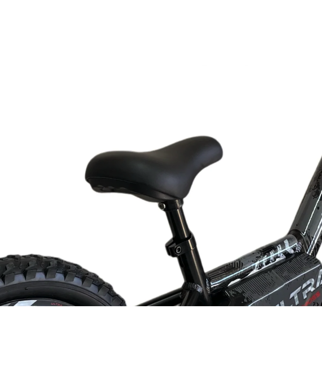 Bicicleta de equilíbrio elétrica de 24 volts com rodas de 16 polegadas, motor elétrico - preto