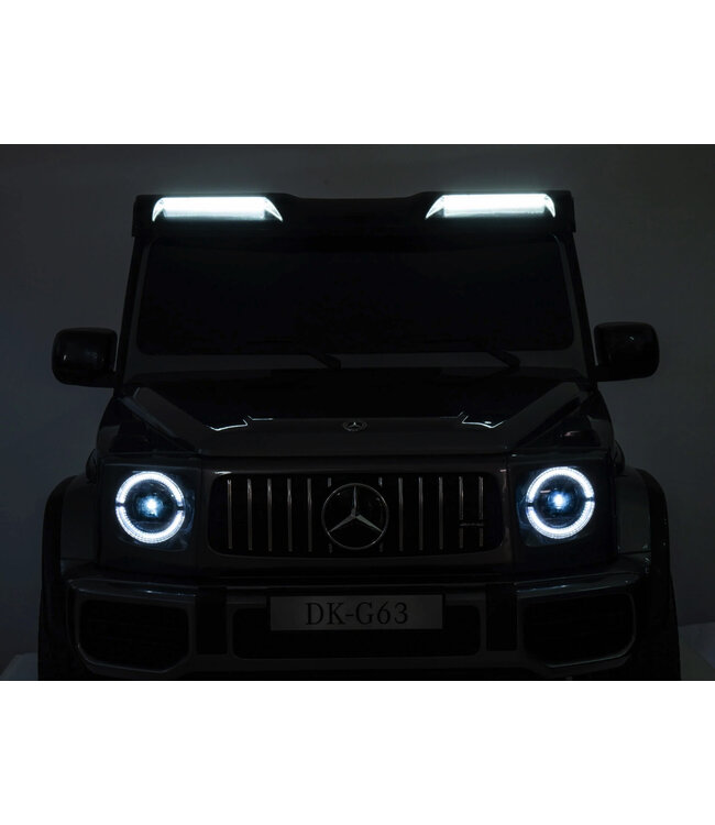 Coche infantil eléctrico Mercedes G63 de 2 plazas, 24 voltios, con neumáticos de goma ¡y mucho más!