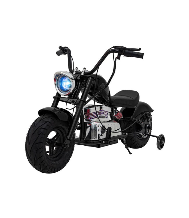 Chopper Warrior, 24 Volt Elektro-Kindermotorrad mit Luftreifen und Kunstledersitz!