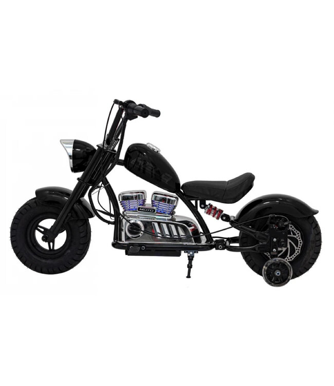 Chopper Warrior, 24 Volt Elektro-Kindermotorrad mit Luftreifen und Kunstledersitz!