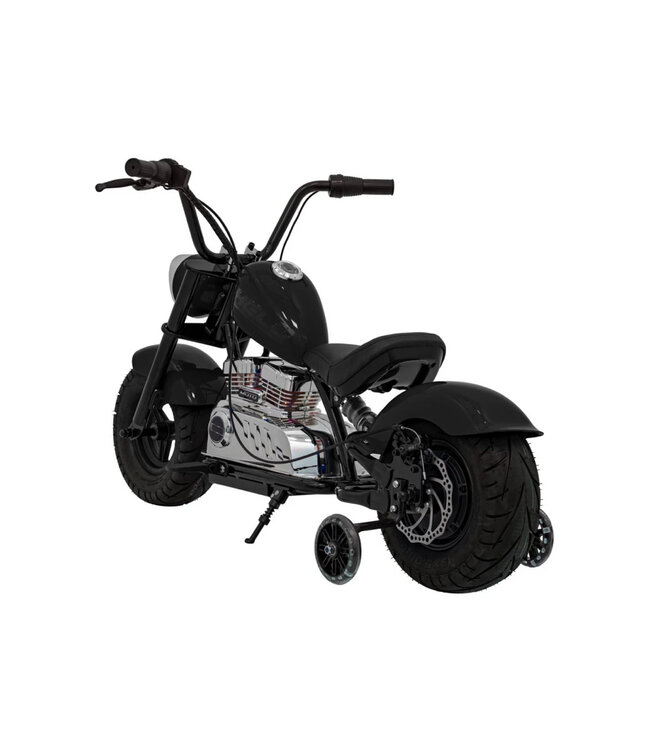 Chopper Warrior, 24 Volt Elektro-Kindermotorrad mit Luftreifen und Kunstledersitz!