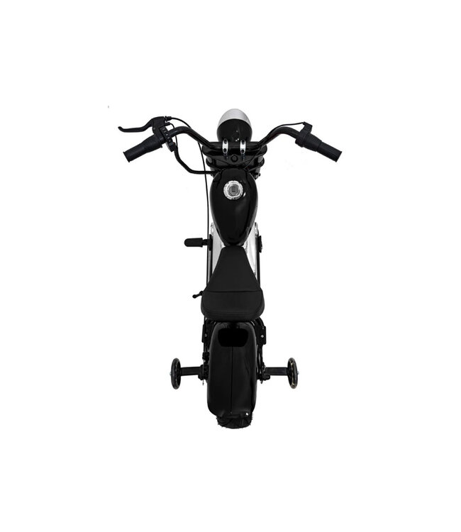 Chopper Warrior, 24 volt electric children's motorcycle with pneumatic tires and imitation leather seat!