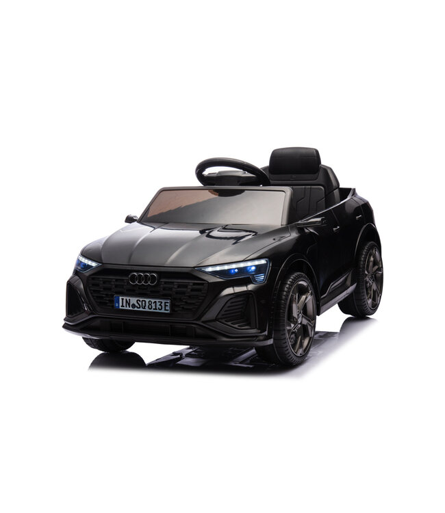 Audi S Q8, voiture électrique pour enfants de 12 volts avec pneus en caoutchouc, siège en cuir et plus
