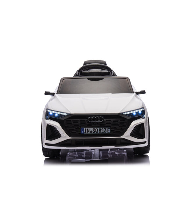 Audi S Q8, 12 volt electric children's car with rubber tires, leather seat and more