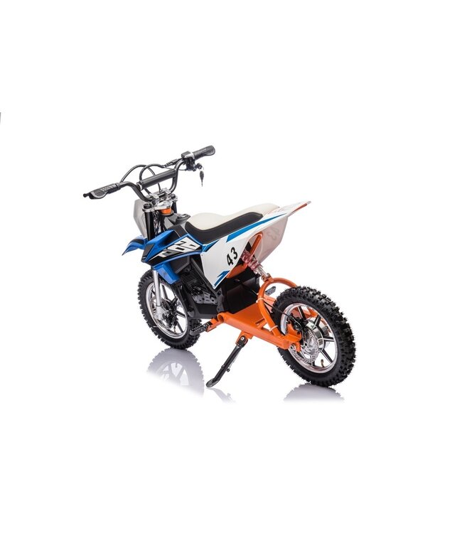 Krydsmotor, 36 volt elmotor med pneumatiske dæk og kunstlædersæde!