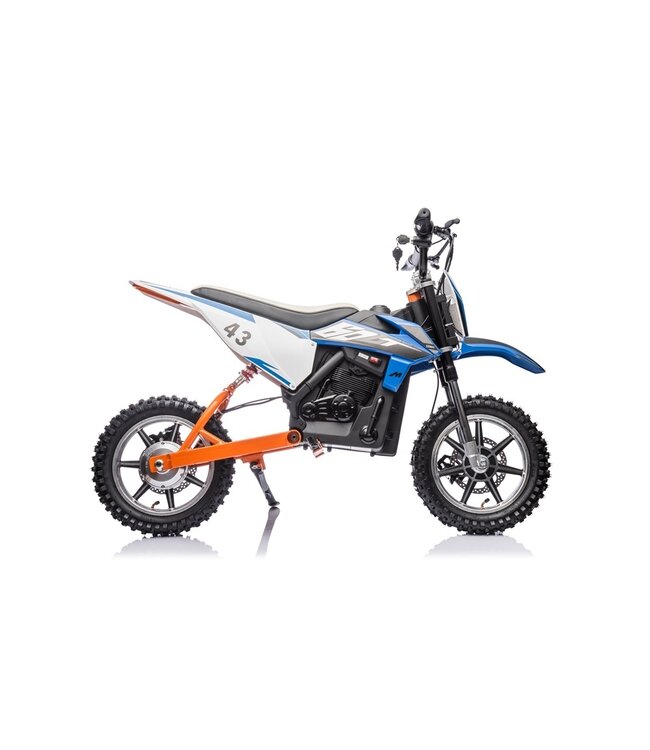 Crossmotor, 36 Volt Elektromotor mit Luftbereifung und Kunstledersitz!