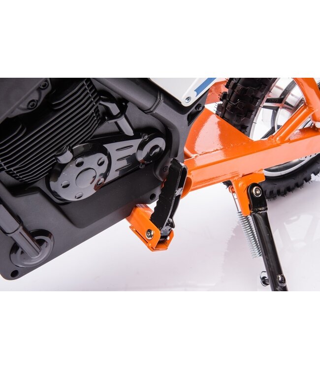 Krydsmotor, 36 volt elmotor med pneumatiske dæk og kunstlædersæde!