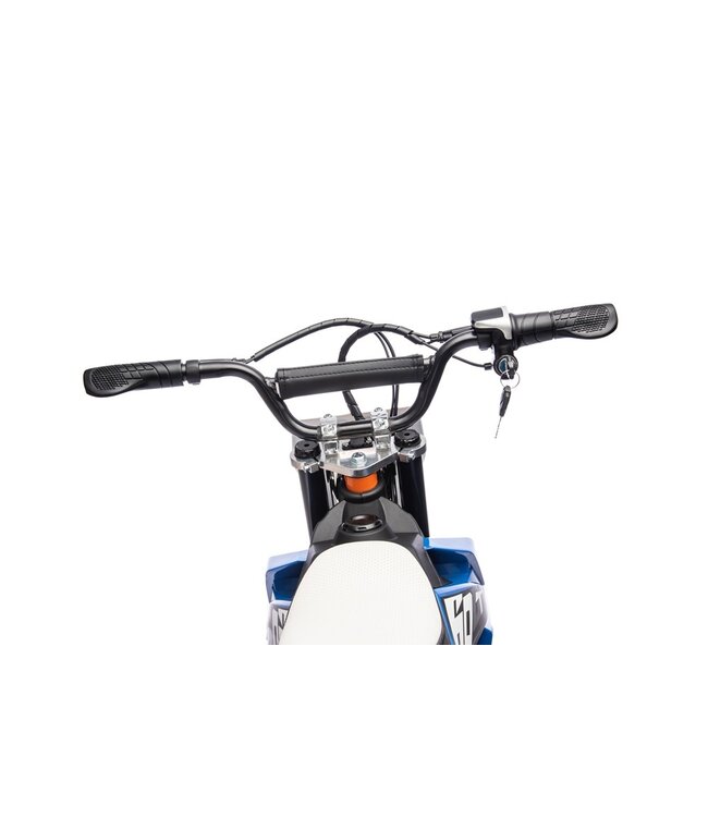 Krydsmotor, 36 volt elmotor med pneumatiske dæk og kunstlædersæde!