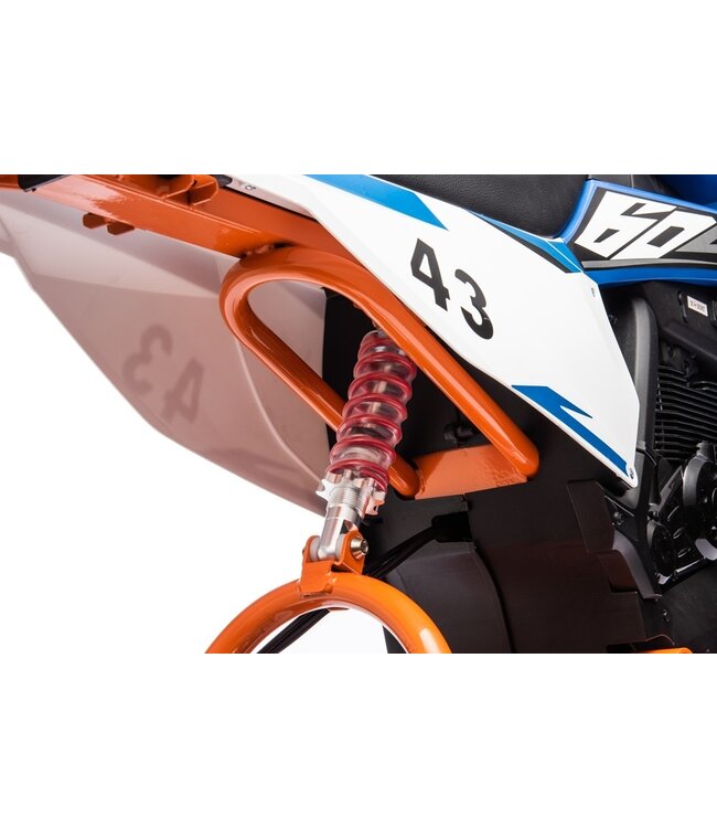 Crossmotor, 36 Volt Elektromotor mit Luftbereifung und Kunstledersitz!