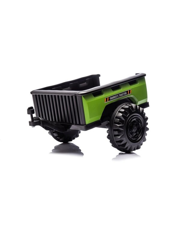 Trator elétrico com reboque, 12 volts, módulo de música, bluetooth