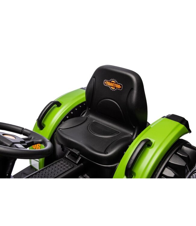 Tractor eléctrico con remolque, 12 voltios, módulo de música, bluetooth