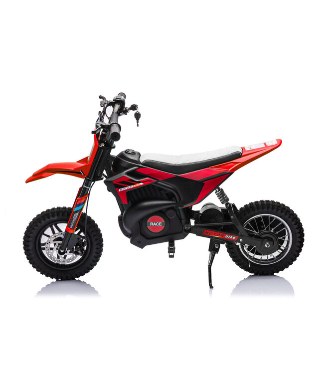 Moto eléctrica infantil Cross Motor de 24 voltios con ruedas suspendidas.