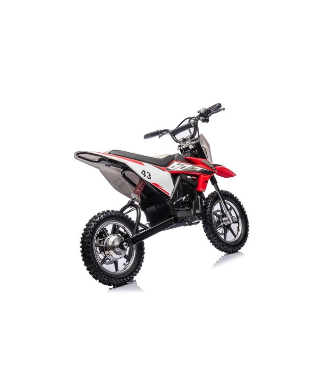 Krydsmotor, 36 volt elmotor med pneumatiske dæk og kunstlædersæde!